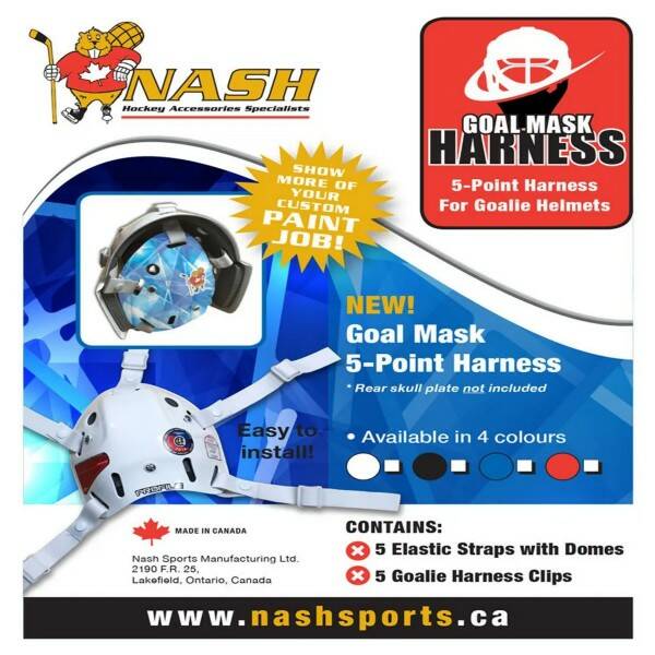 Ремкомплект для шлема вратаря NASH New Goal Mask Harness (5 резинок-ремней+5 клипс)